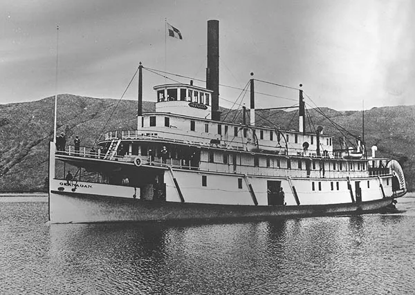 A sternwheeler on Okanagan Lake